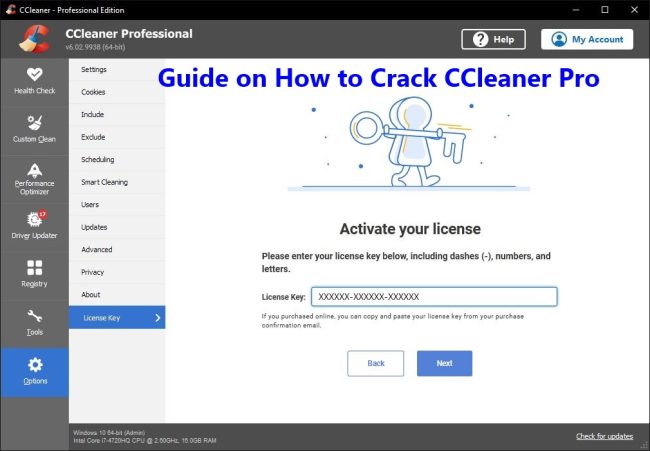 how to crack or activate ccleaner