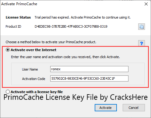 PrimoCache License Key File