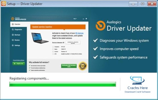Auslogics Driver Updater Free License-Diagnose Windows for Fast PC
